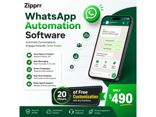 Zipprr WhatsApp Automation Software Conversational Commerce Platform at $490